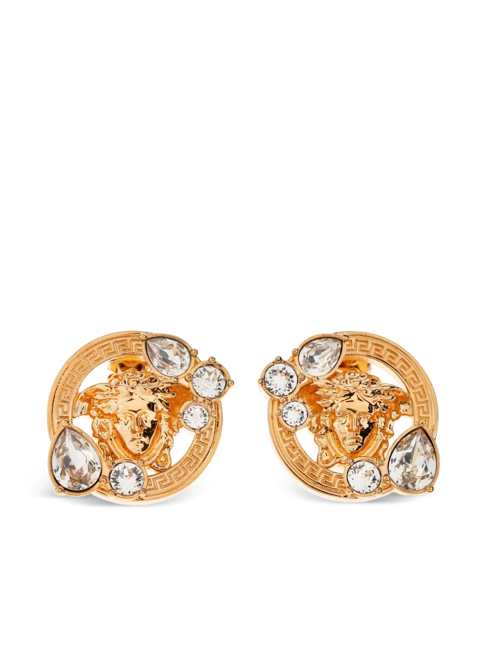 Versace Medusa Head-motif Embellished Earrings - 1