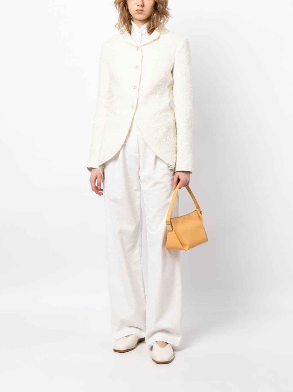 stand up-collar button-up jacket - 2