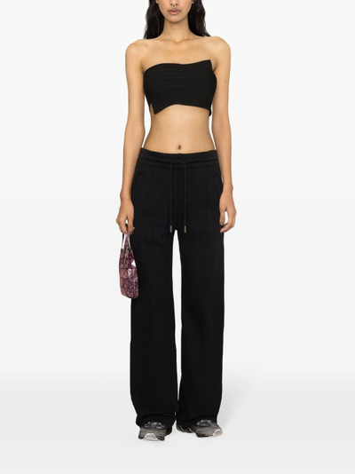 MM6 Maison Margiela wrapped-sleeves jersey bandeau top outlook