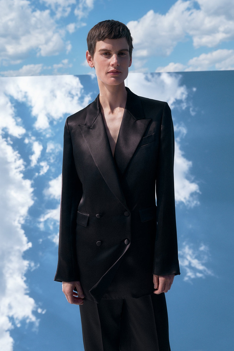 GABRIELA HEARST Elmore Blazer in Black Silk outlook