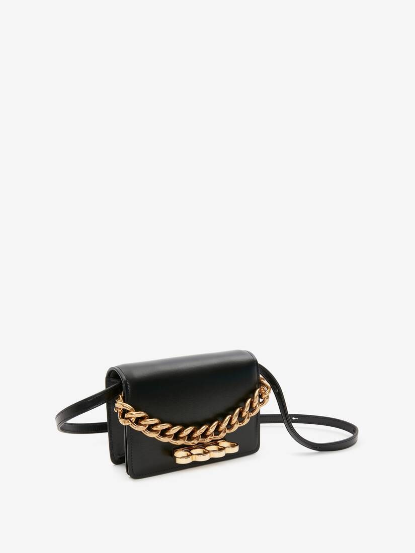 The Four Ring Mini With Chain in Black - 2