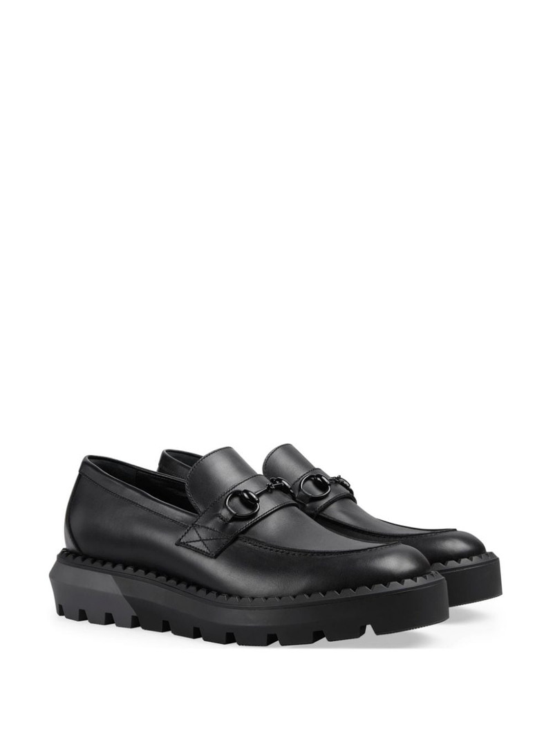 GUCCI Horsetbit-embellished chunky loafers outlook