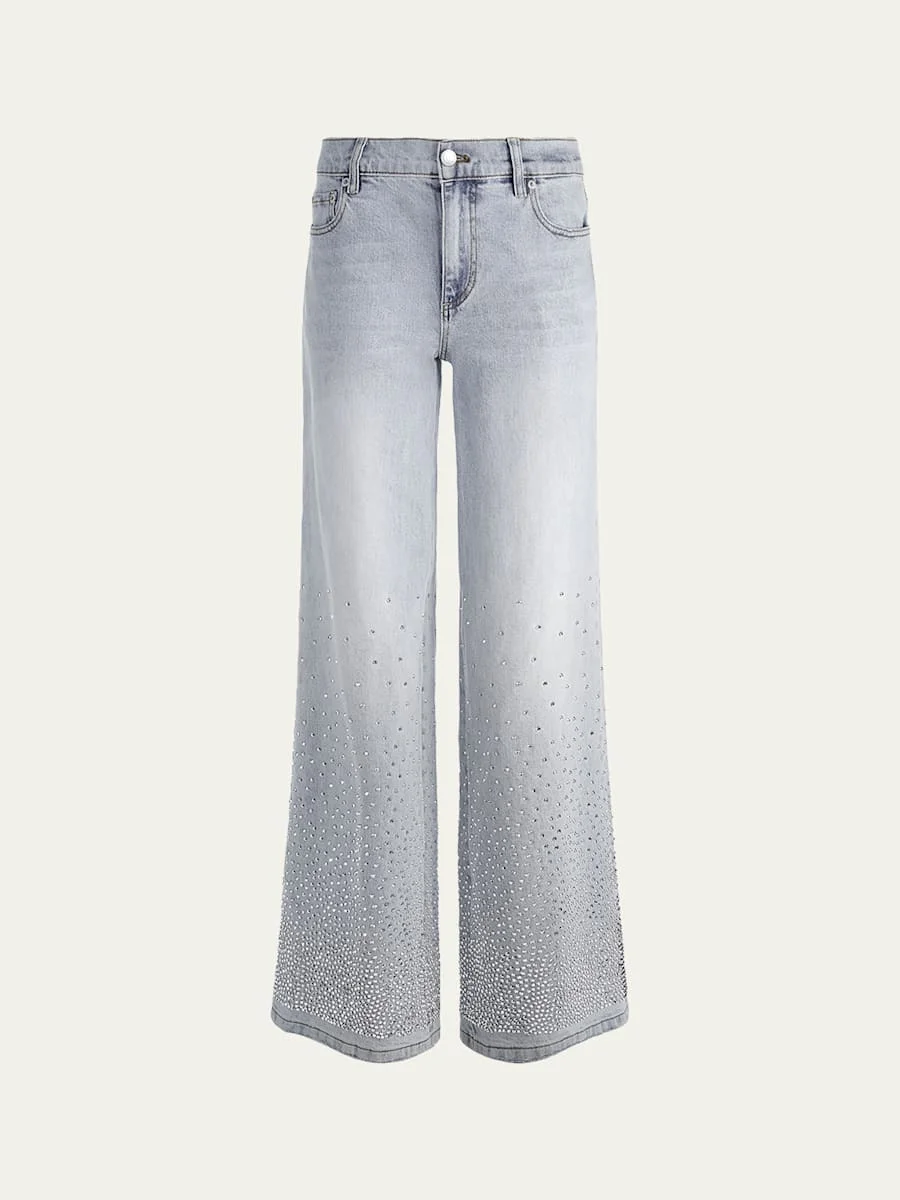 Amazing Embellished Wide-Leg Jeans - 1
