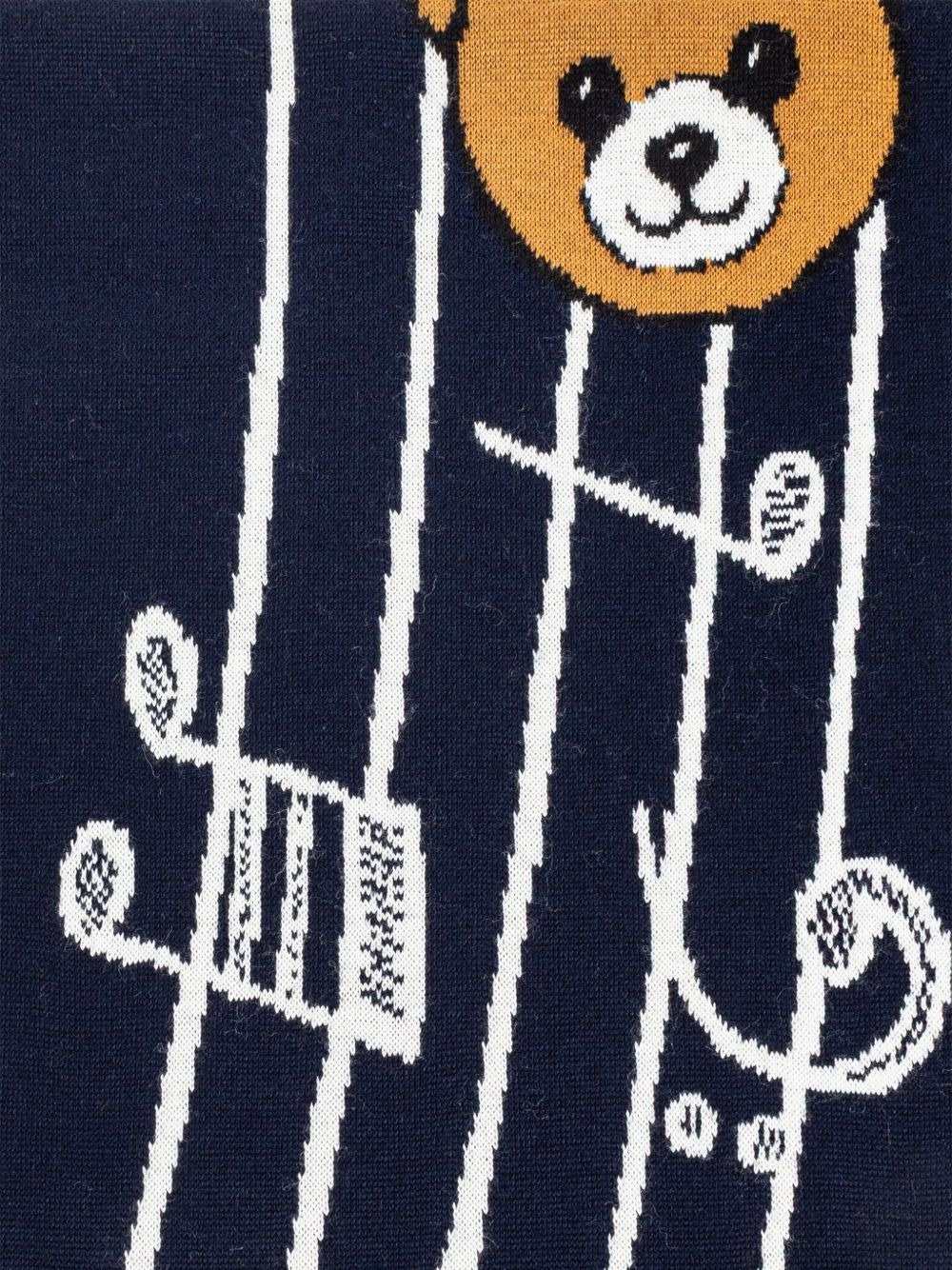 teddy bear-intarsia scarf - 3