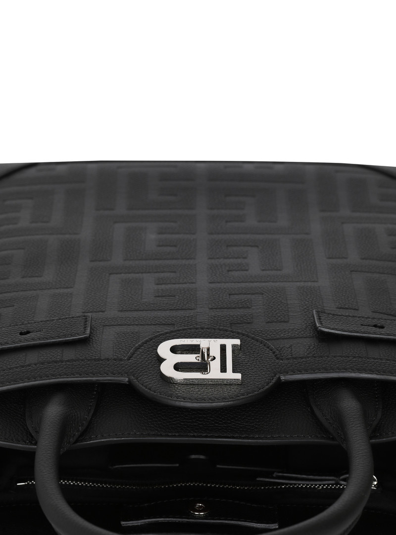 B-Buzz 36 monogrammed canvas and leather tote bag 5