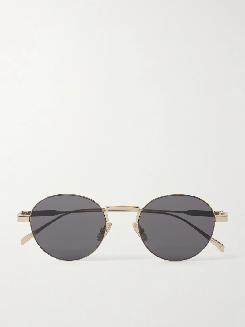 Oro Round-frame Gold-tone Sunglasses 1