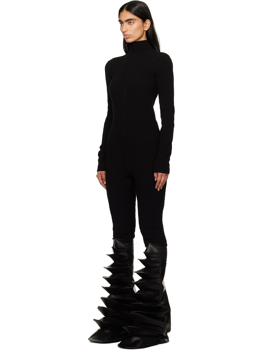 【正規店出品】RICK OWENS RP01B4534 J 091 CROPPED FLIGHTSUIT RICK OWENS CROPPED FLIGHTSUIT BLACK SS22 | 50%OFF SALE