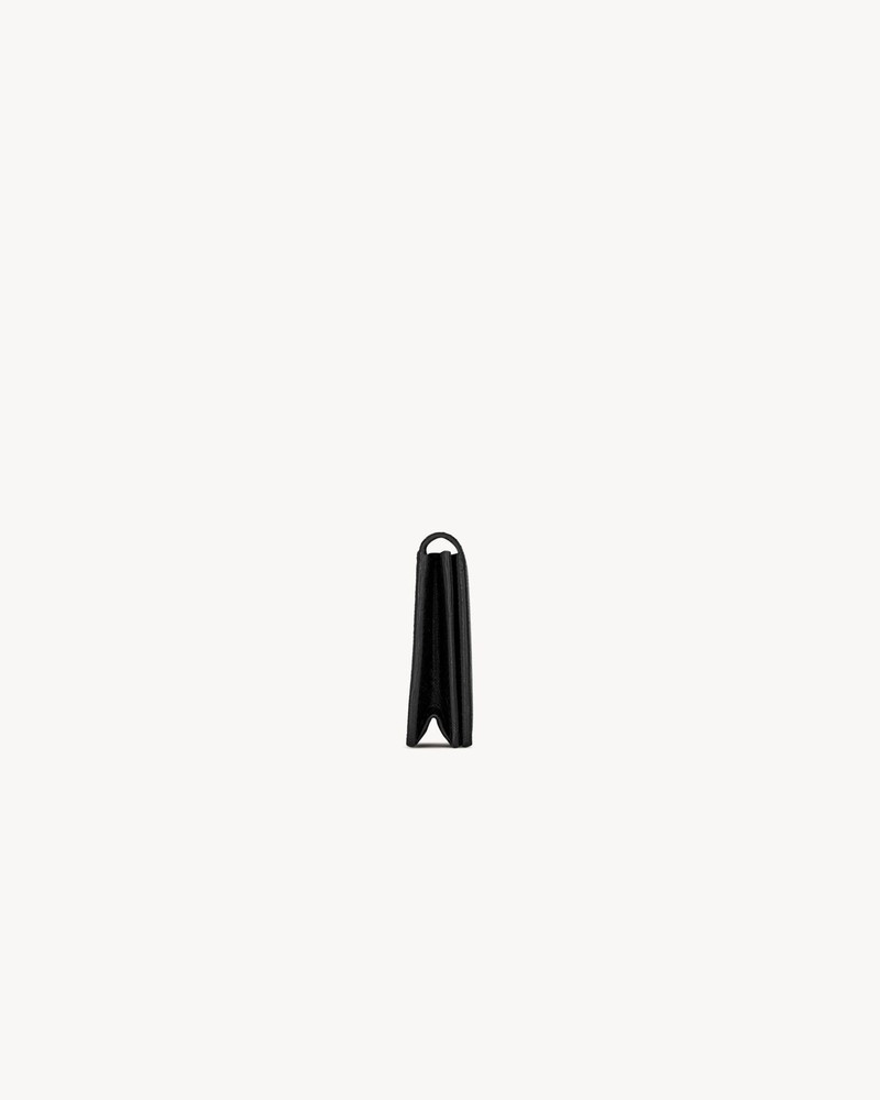 CASSANDRE SHADOW SAINT LAURENT BUSINESS CARD CASE IN GRAINED LEATHER 3