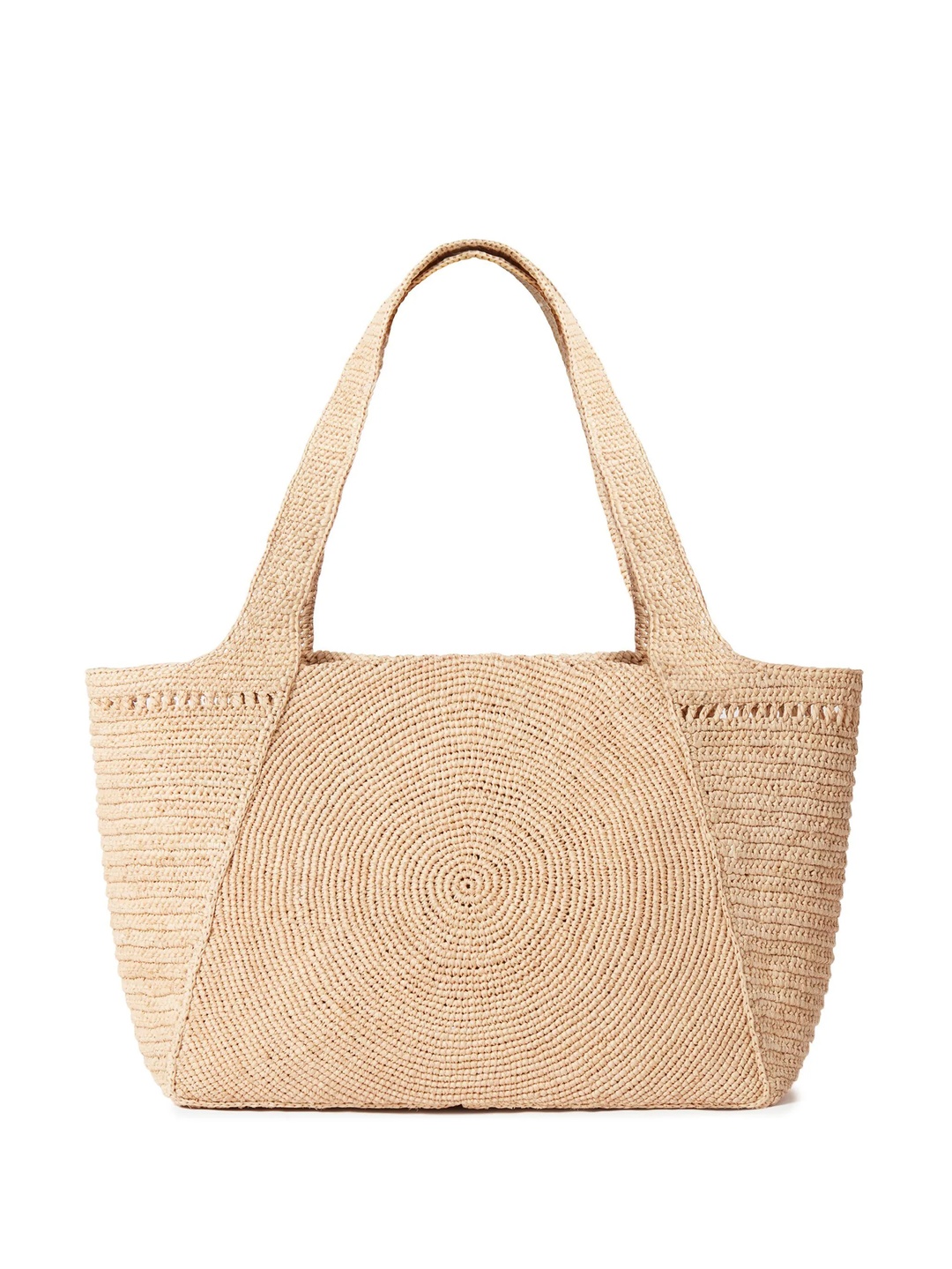 Logo Raffia Medium Tote Bag - 4