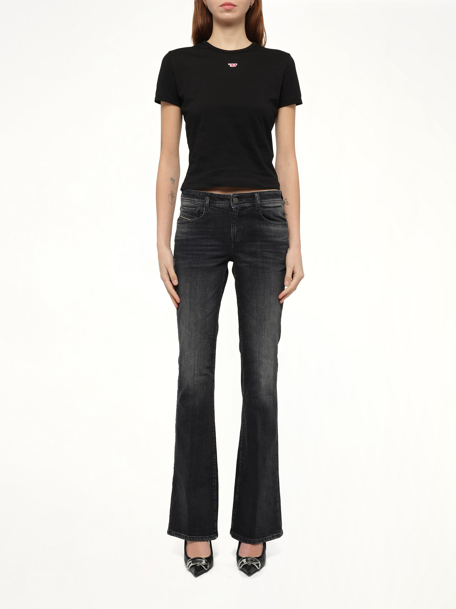 1969 D-EBBEY Bootcut Jeans in Black/Dark Grey - 7