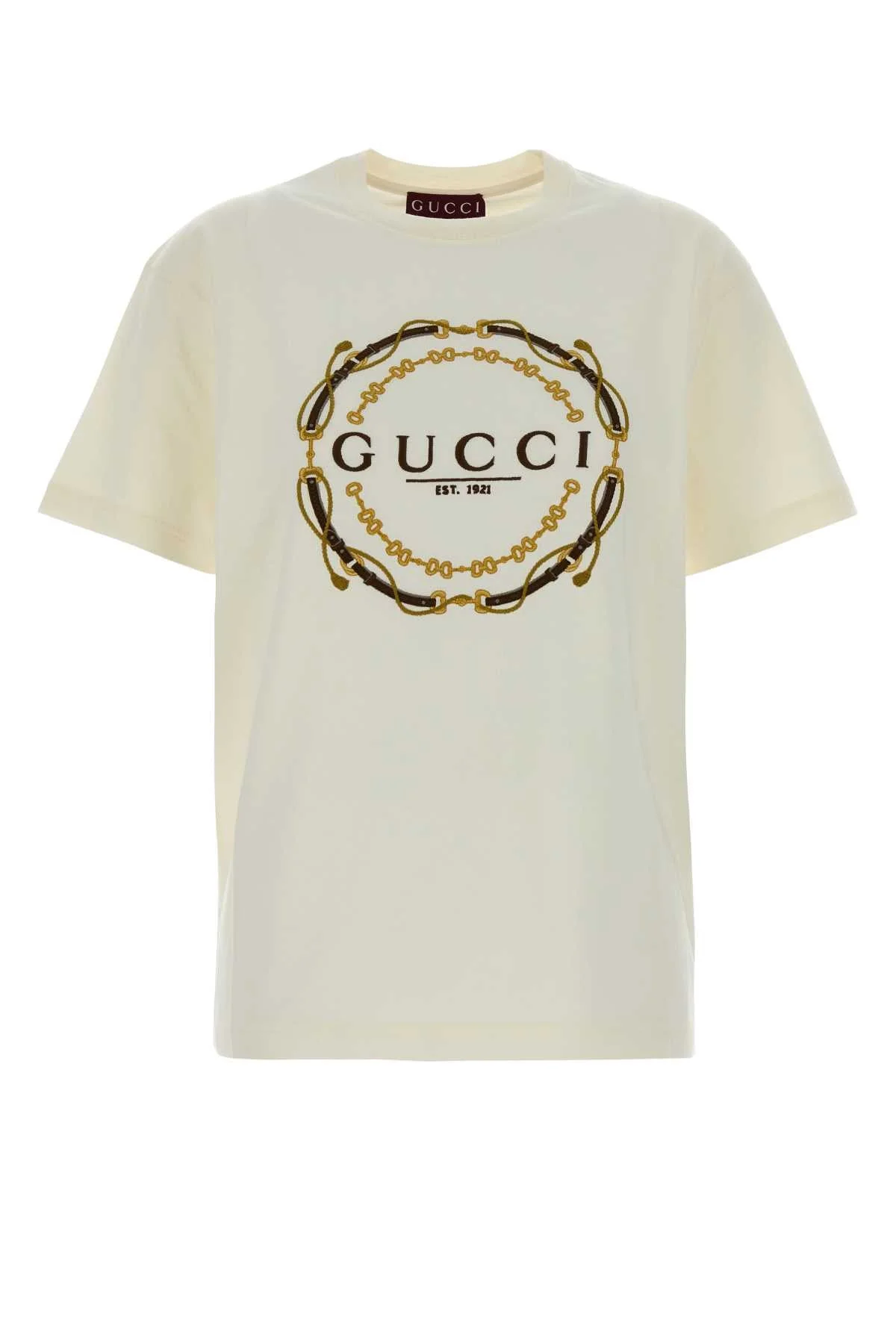 Gucci Women Ivory Cotton Oversize T-Shirt - 1