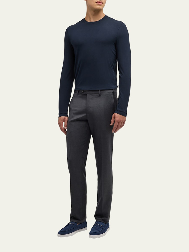 GIORGIO ARMANI Men's Cotton Long-Sleeve Crewneck T-Shirt outlook