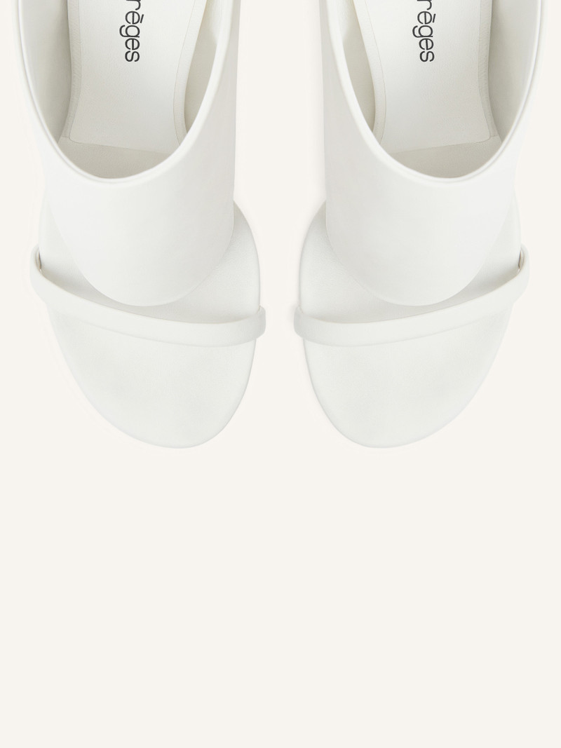 OBLIQUE WEDGED LEATHER MULES 5