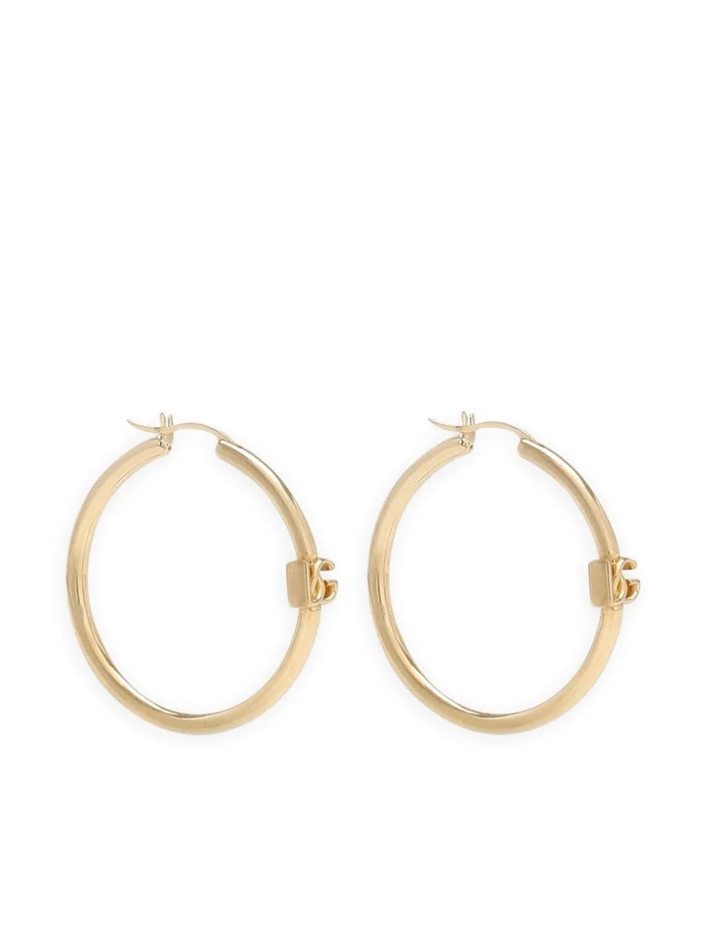 DG logo-charm hoop earrings - 1