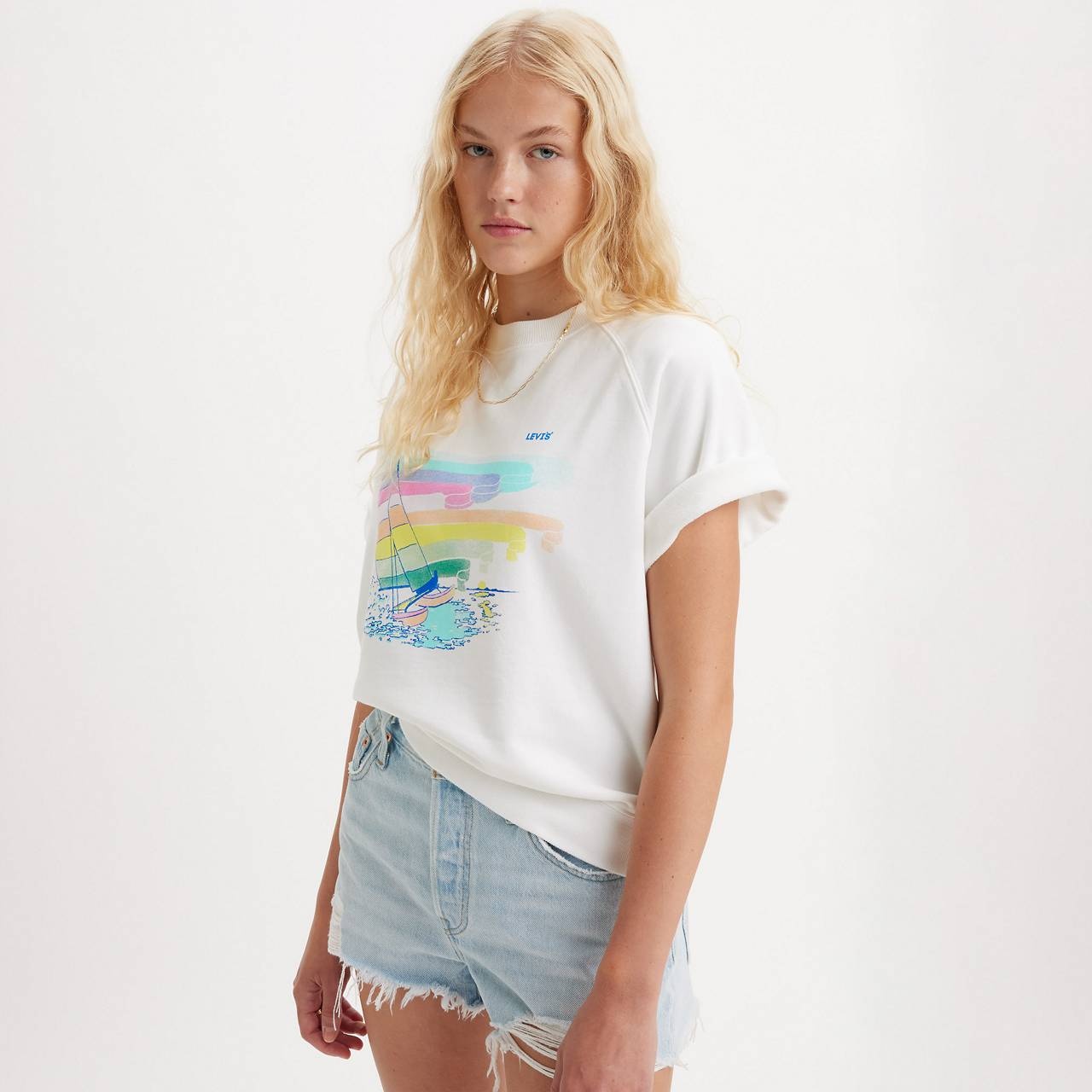 GRAPHIC MARINA SHORT SLEEVE SWEATSHIRT - 2