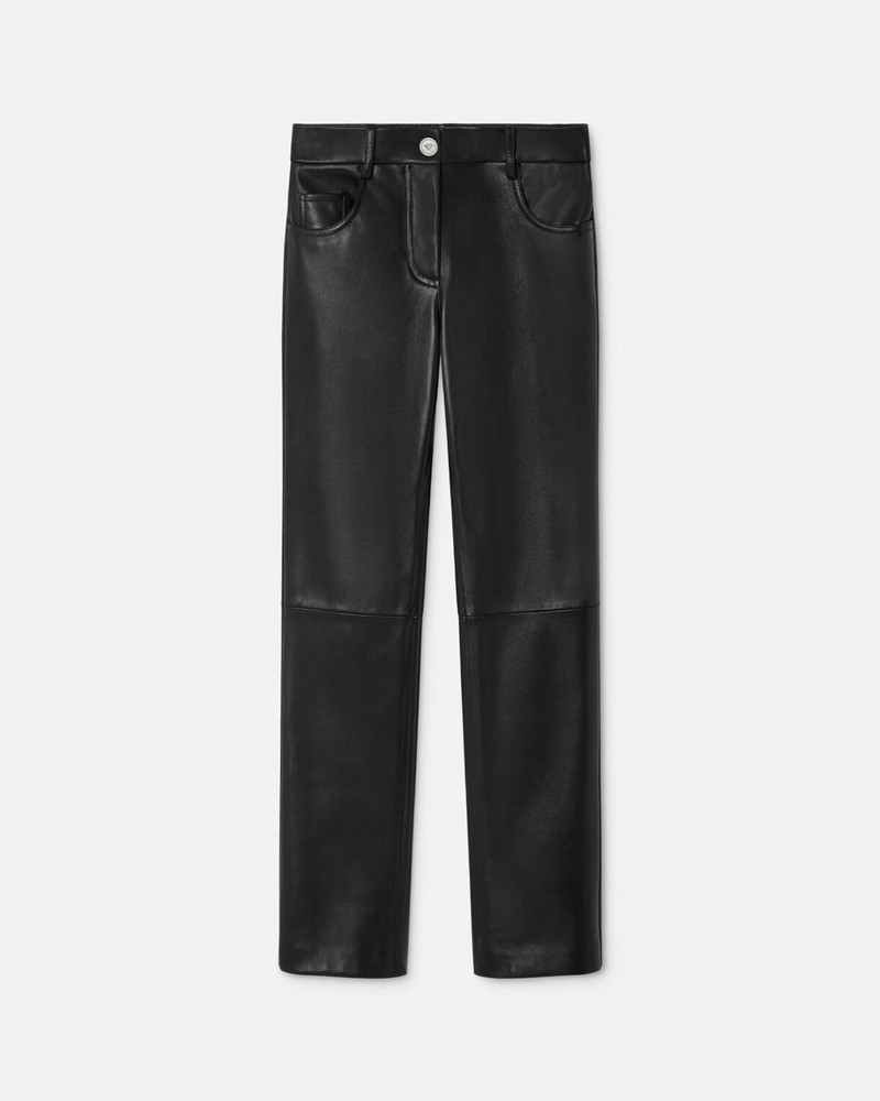 Plongé Leather Crop Straight-Fit Pants 1