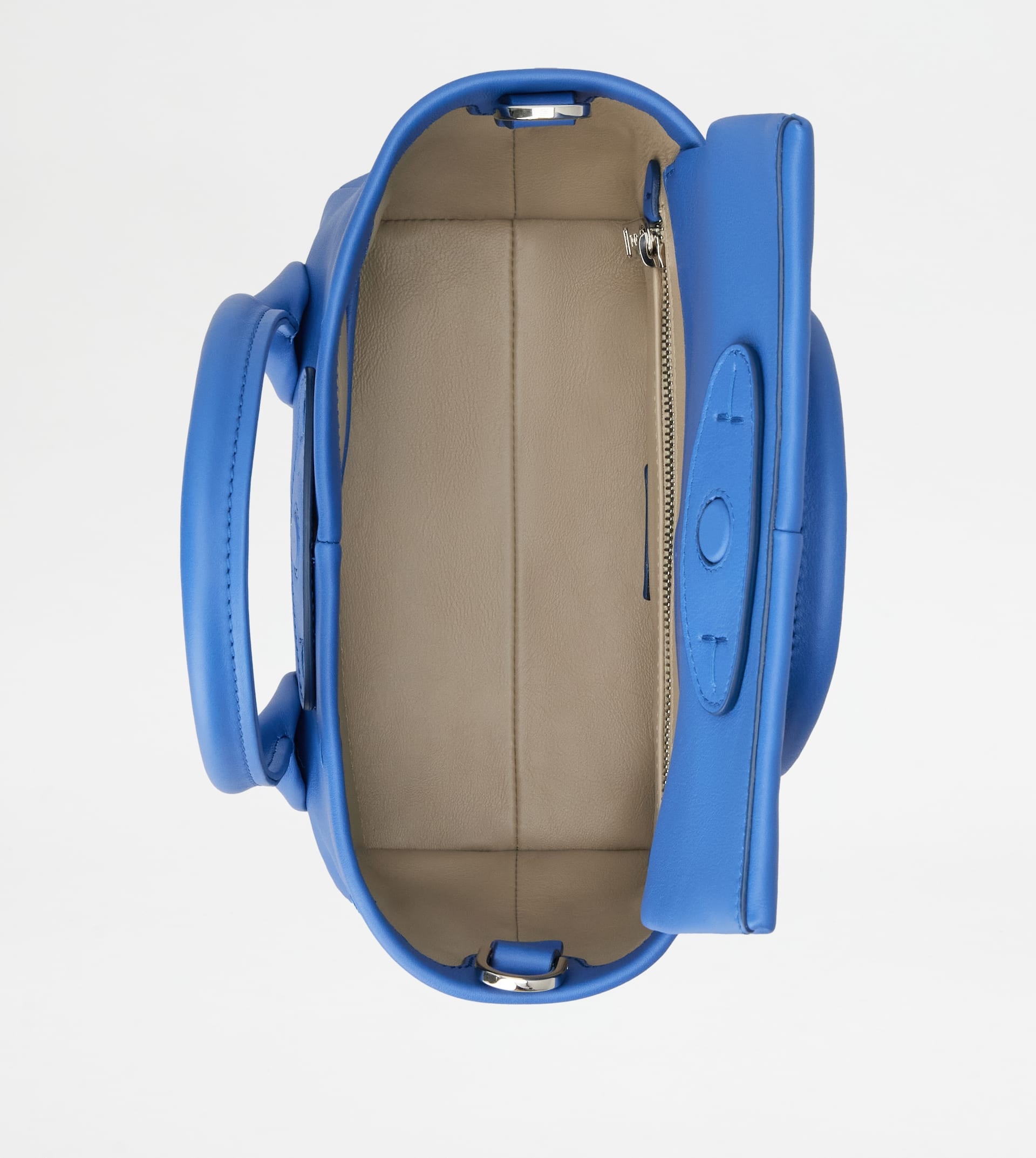 TOD'S DI BAG REVERSE IN LEATHER MINI - LIGHT BLUE - 5