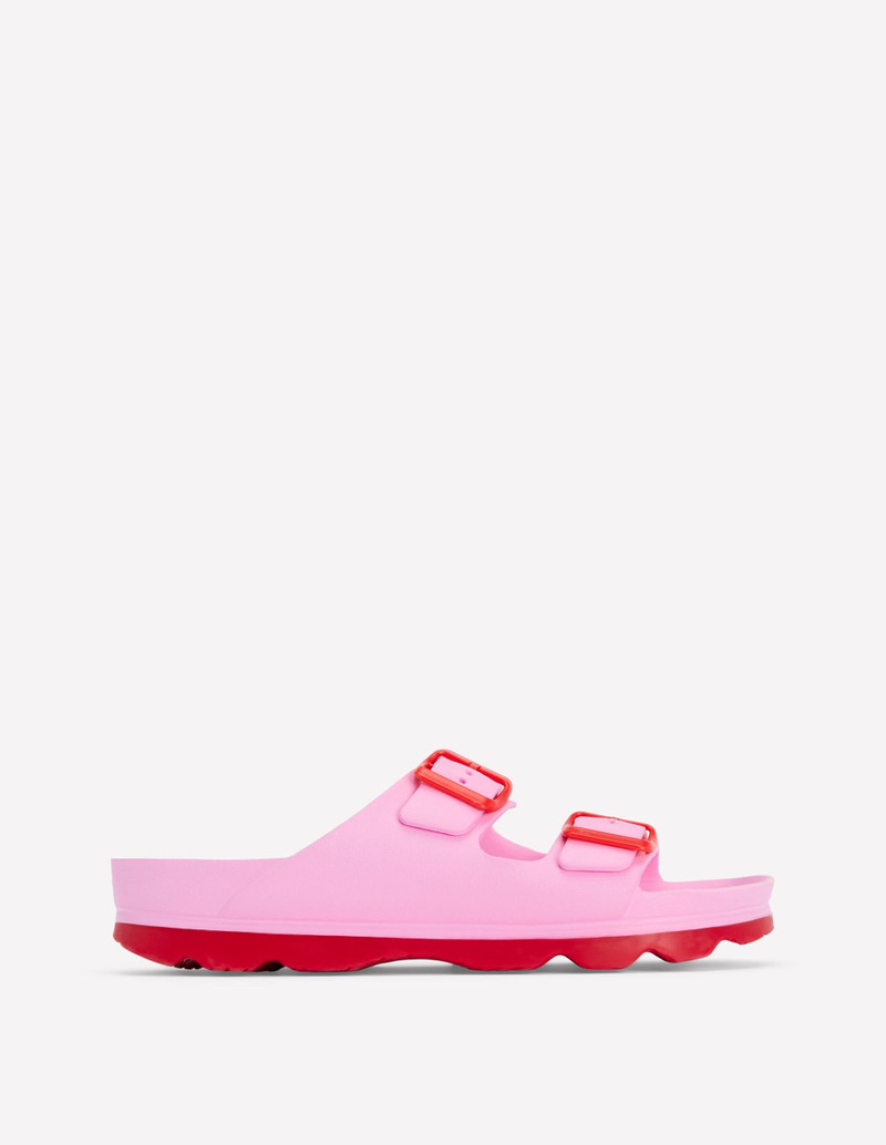Lyla Double Buckle Sliders-Soft Pink 1