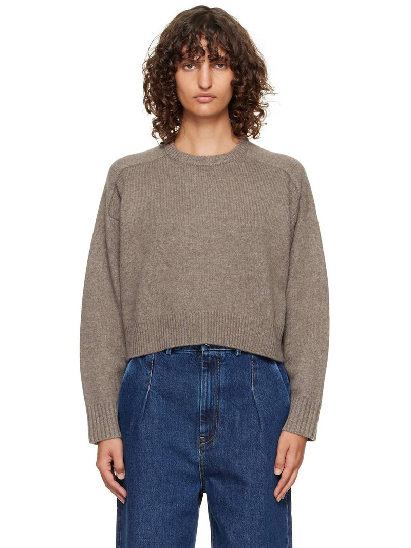 Taupe Bruzzi LDS Boxy Cashmere Sweater 1