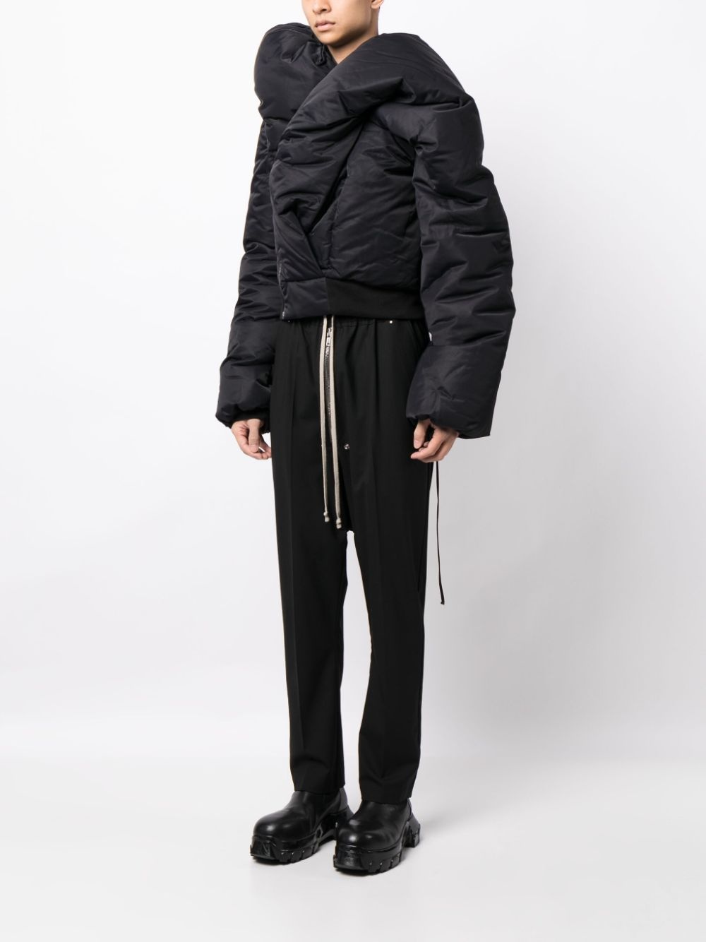 padded cropped jacket - 3