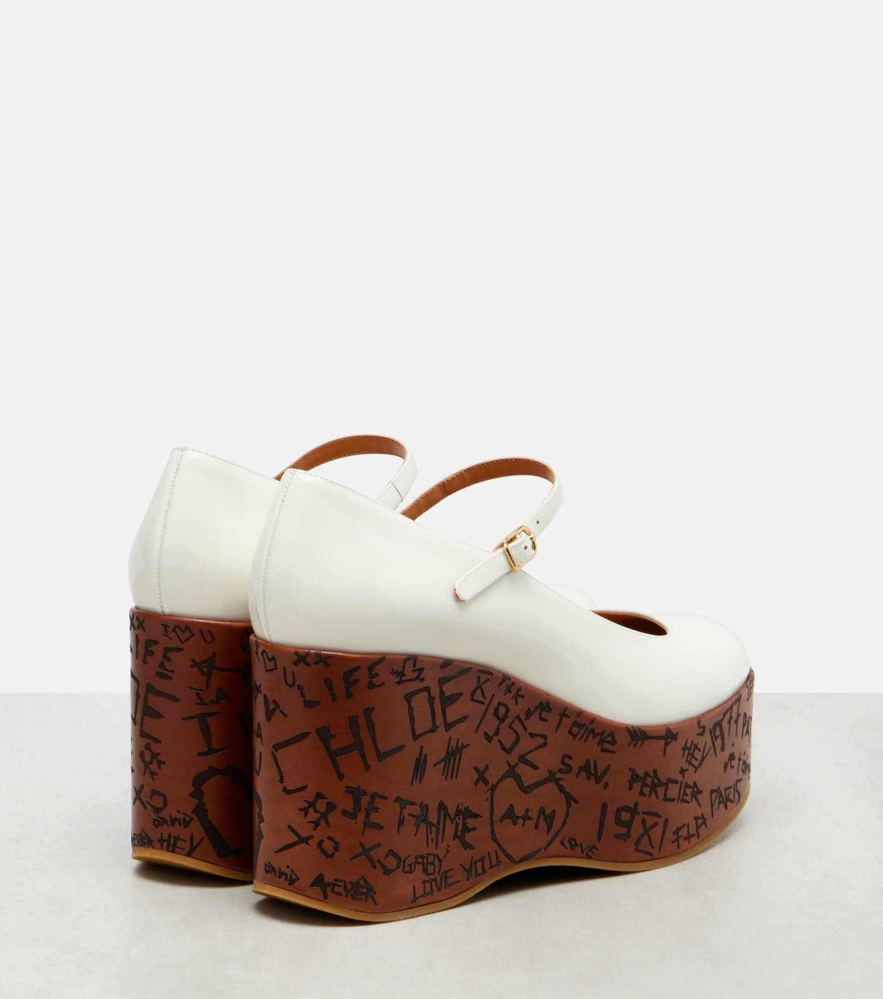 Maxime leather Mary Jane wedge pumps - 2