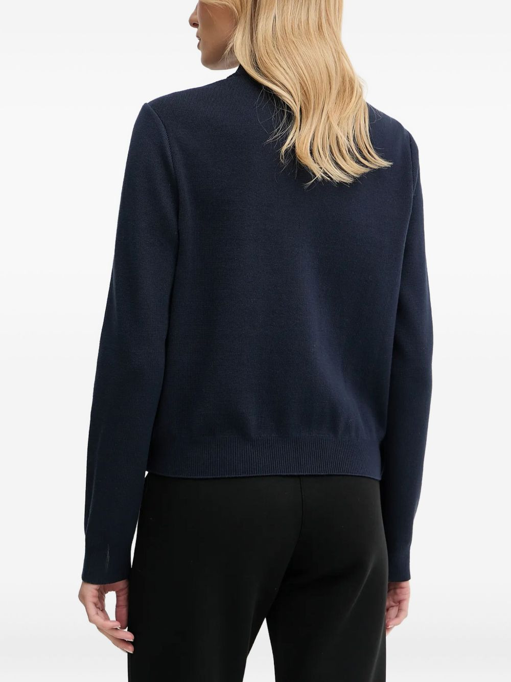 quilted knitted-panel bomber jacket - 3