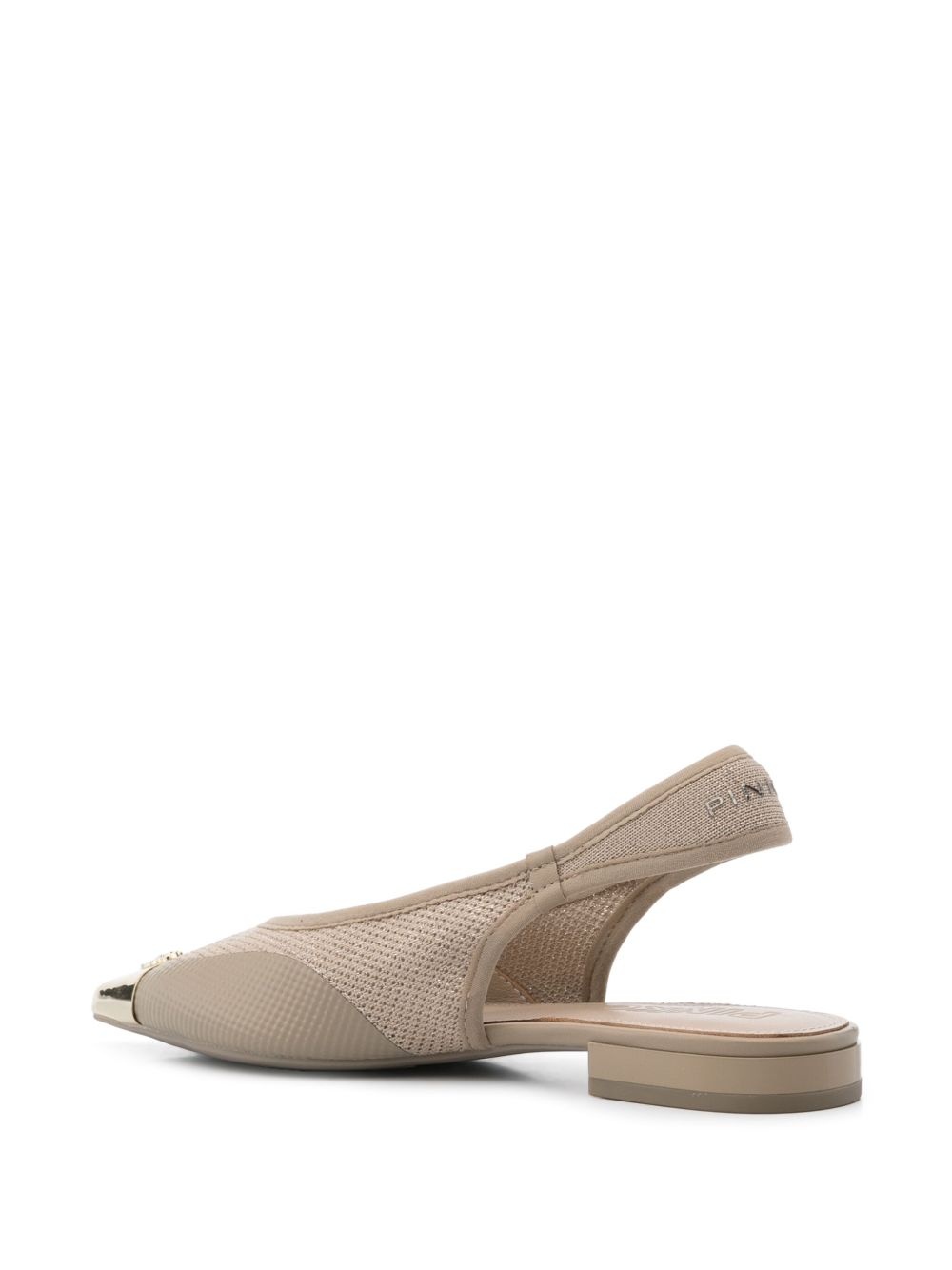 lurex-detail ballet flats - 3