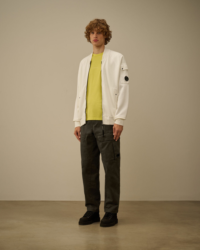 C.P. Company Brushed and Emerized Diagonal Fleece Bomber Full Zip Sweatshirt outlook