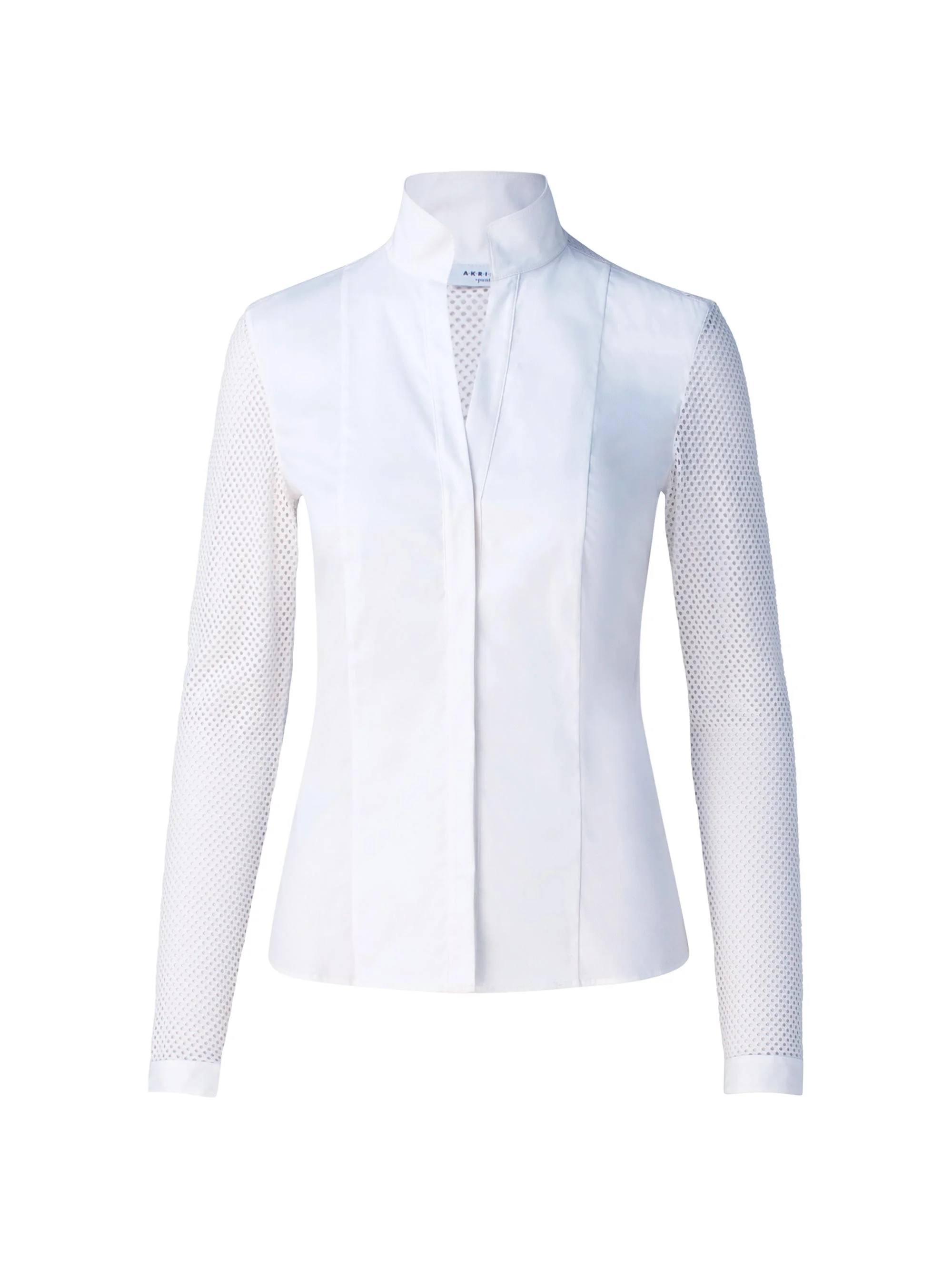 Women's Elements Mesh-Sleeve Blouse - Cream - 1