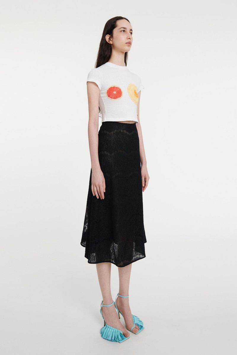 MIDI LACE SKIRT BLACK 4