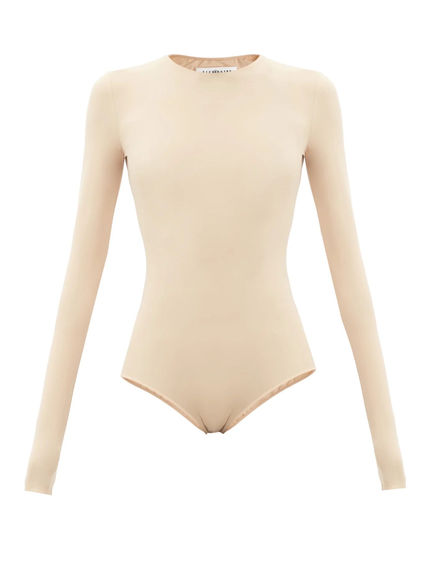 Round-neck stretch-jersey bodysuit - 1