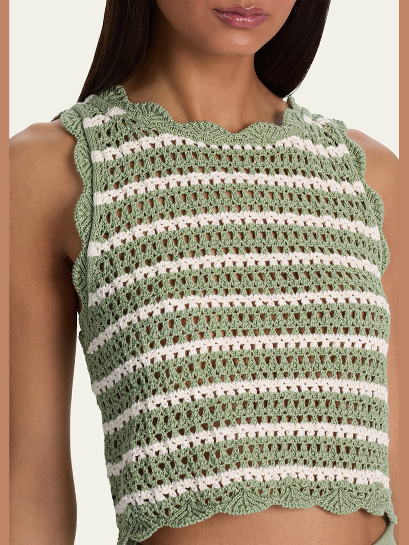 Amity Striped Crochet Tank Top 5