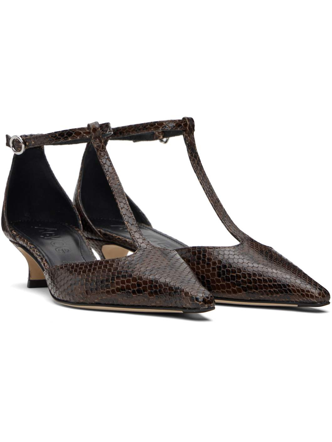 Brown Liz T-Bar Heels - 4