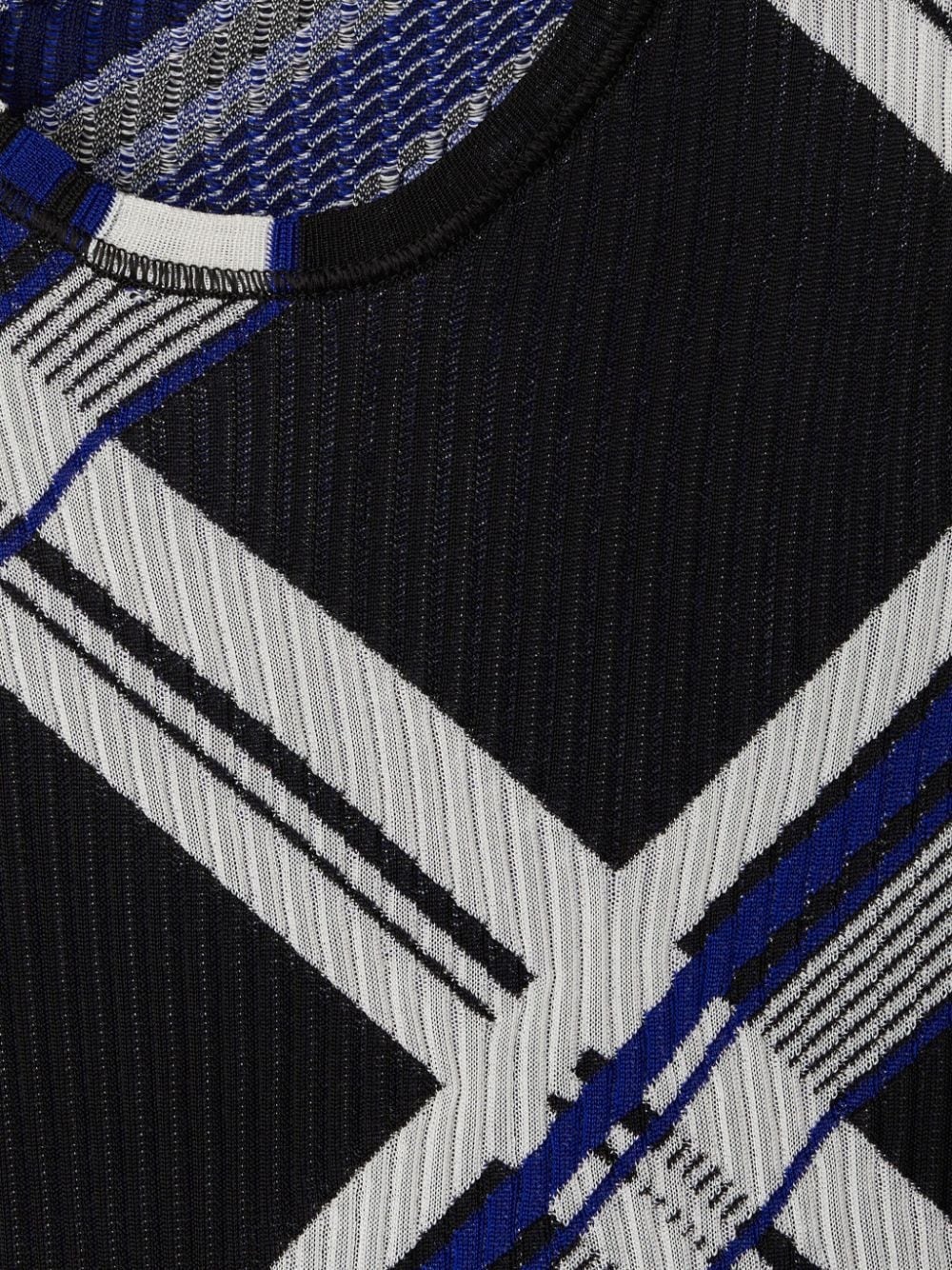 checked silk knitted vest - 5