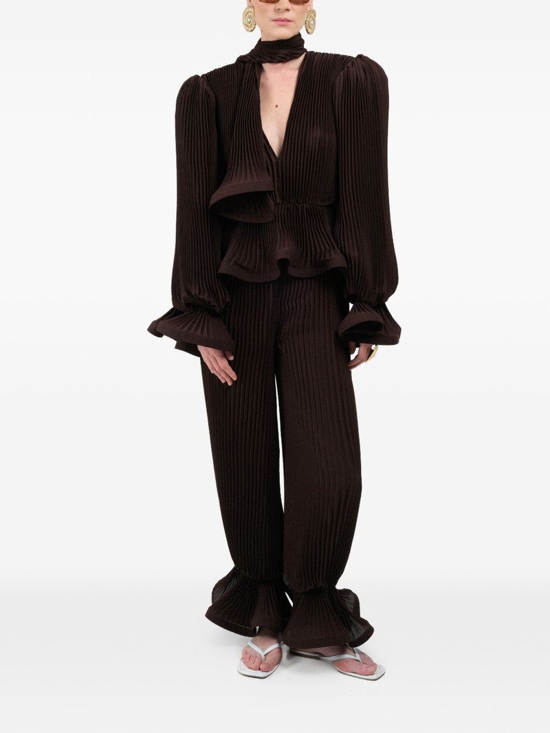 ROWEN ROSE pleated trousers outlook