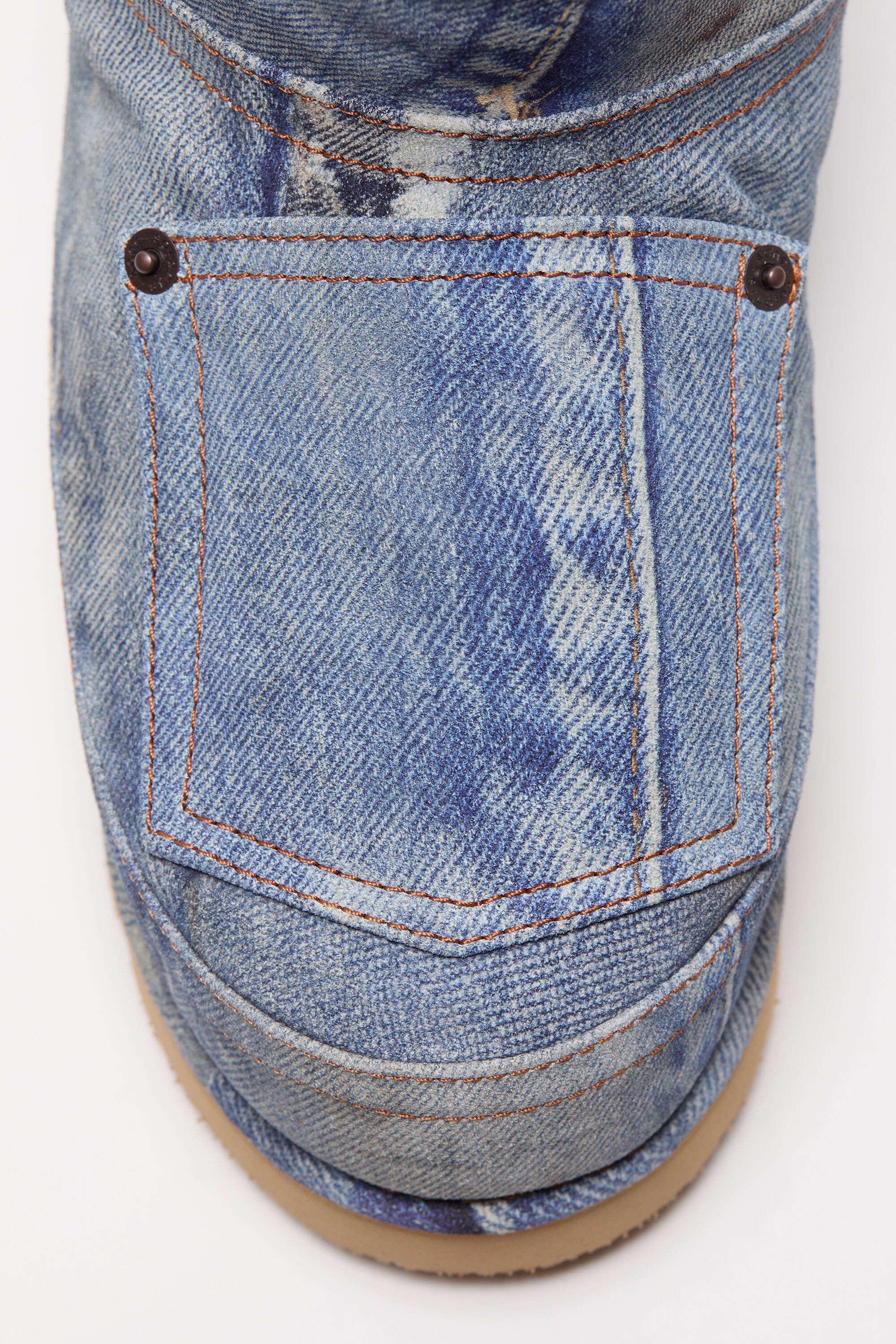 Low boots printed leather - Multi blue - 7