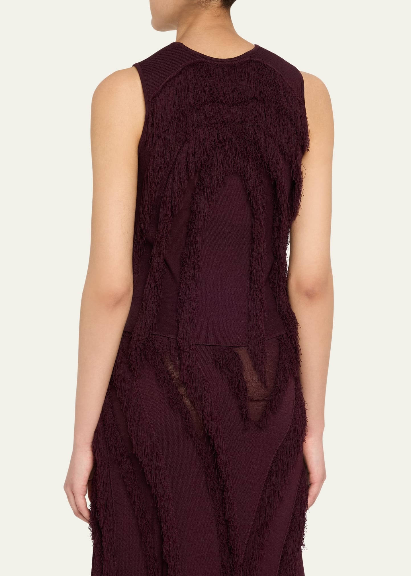Bonnie Sleeveless Fringe Knit Top - 3