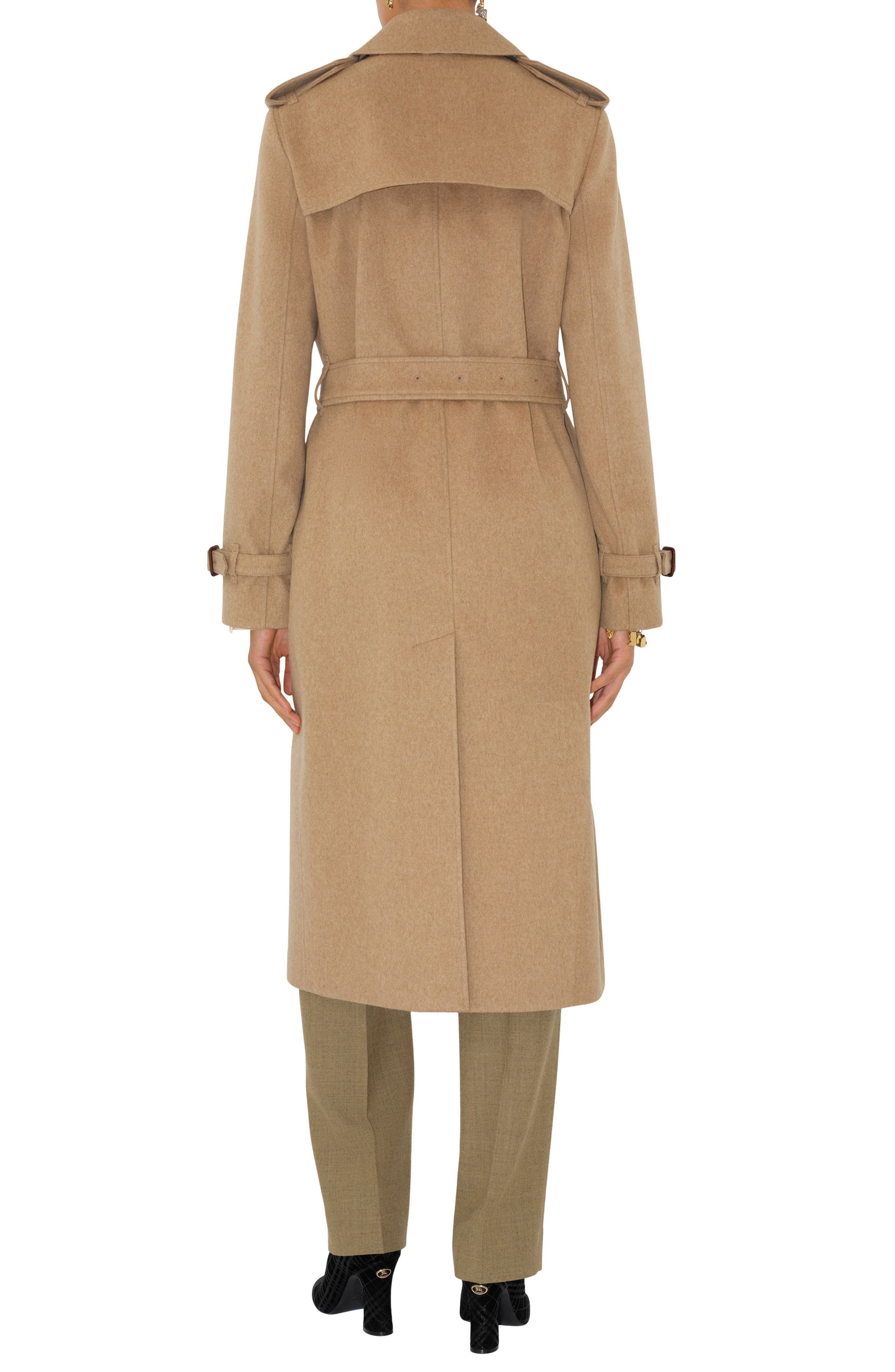 burberry Kensington Cashmere Trench Coat in Trail Melange at Nordstrom - 2