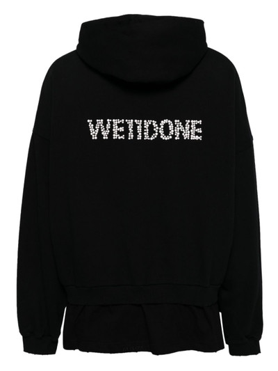 We11done beaded logo hoodie outlook