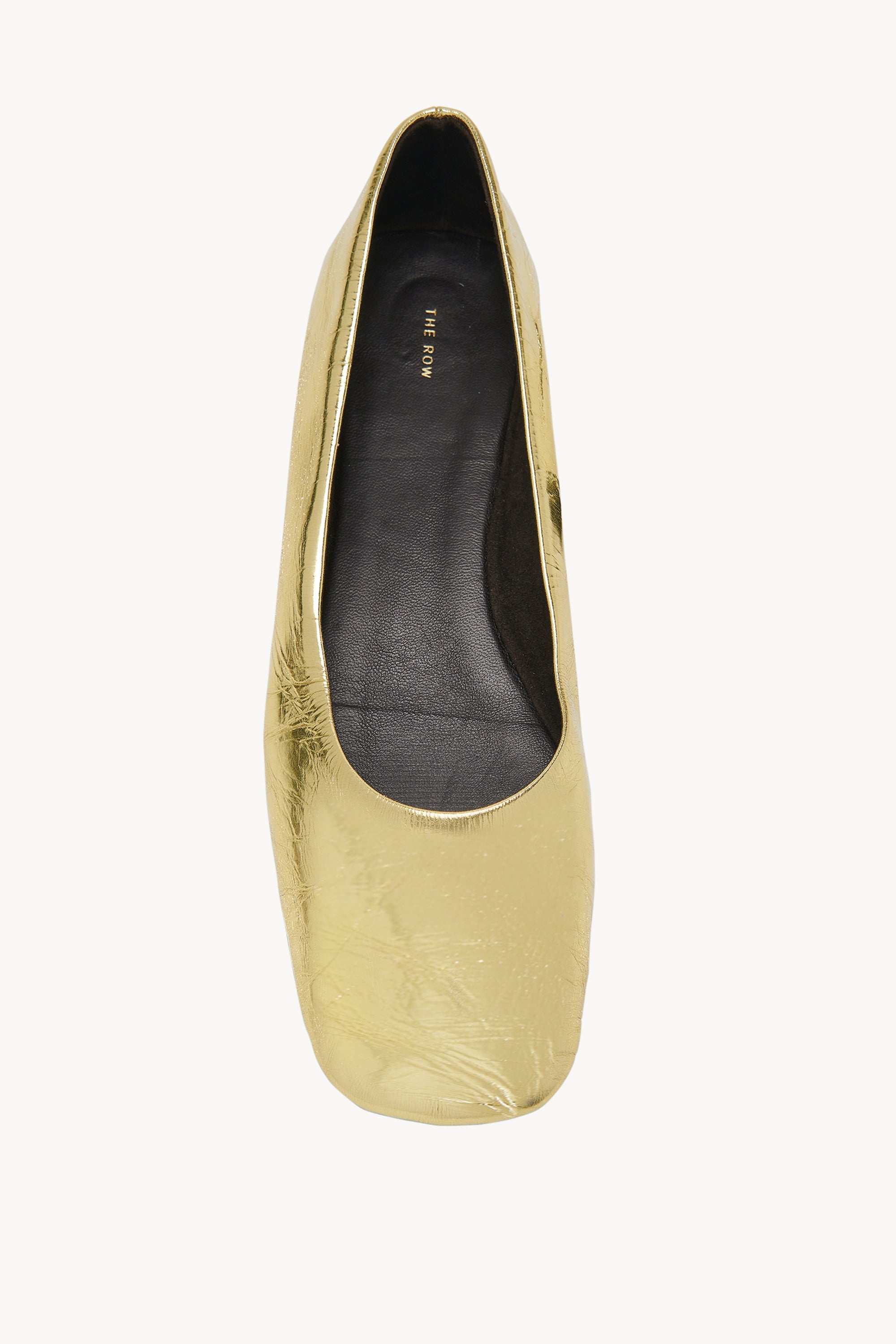 Square Ballet Flat in Leather - 3