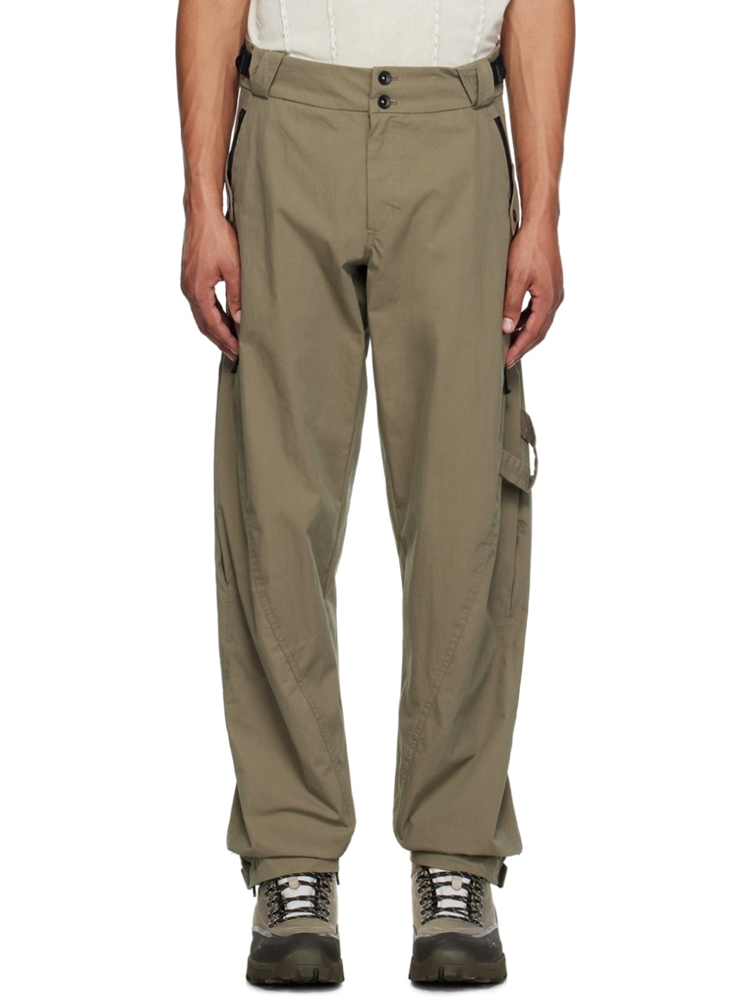 Taupe Cinch Trousers - 1