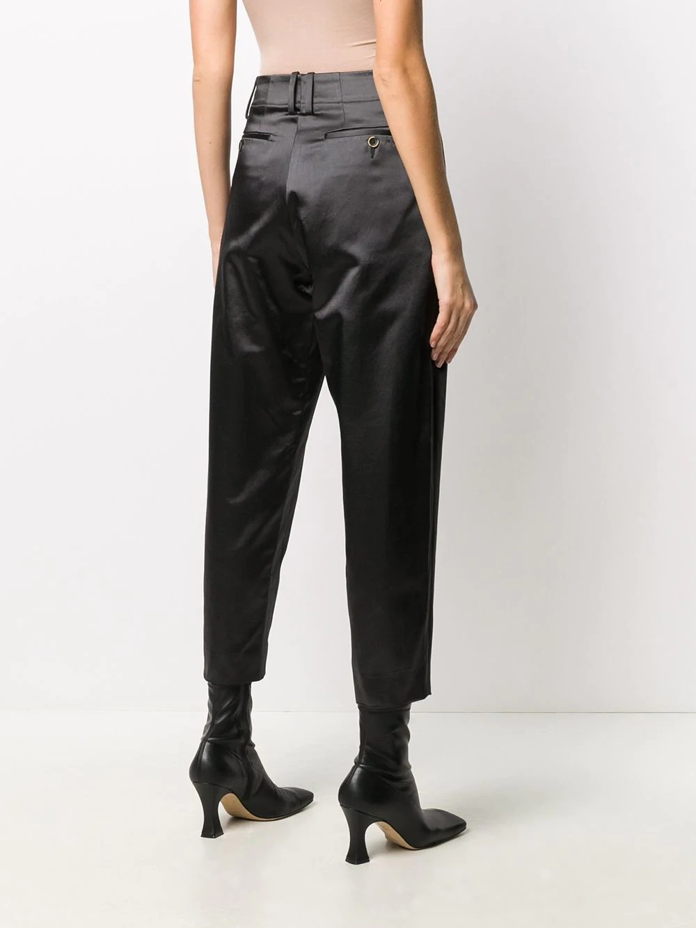 cropped balloon leg trousers - 4