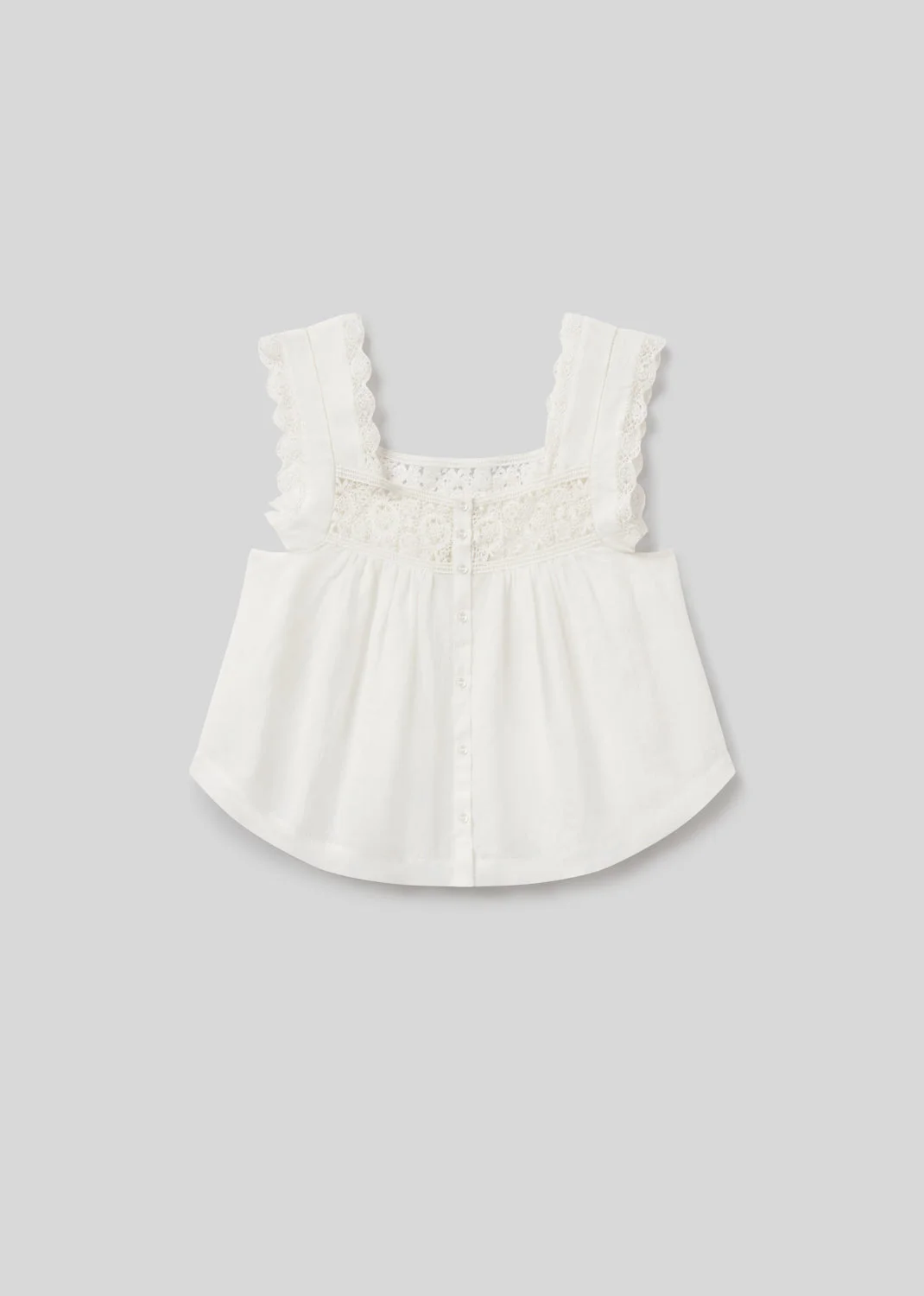 Mia Embroidered Top In White - 1