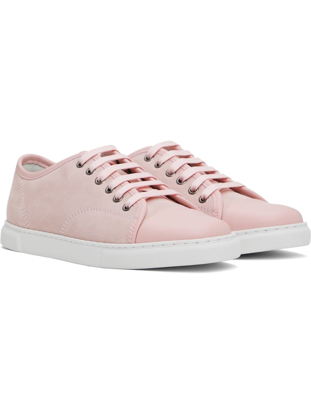 Pink DBB1 Leather & Suede Sneakers - 4