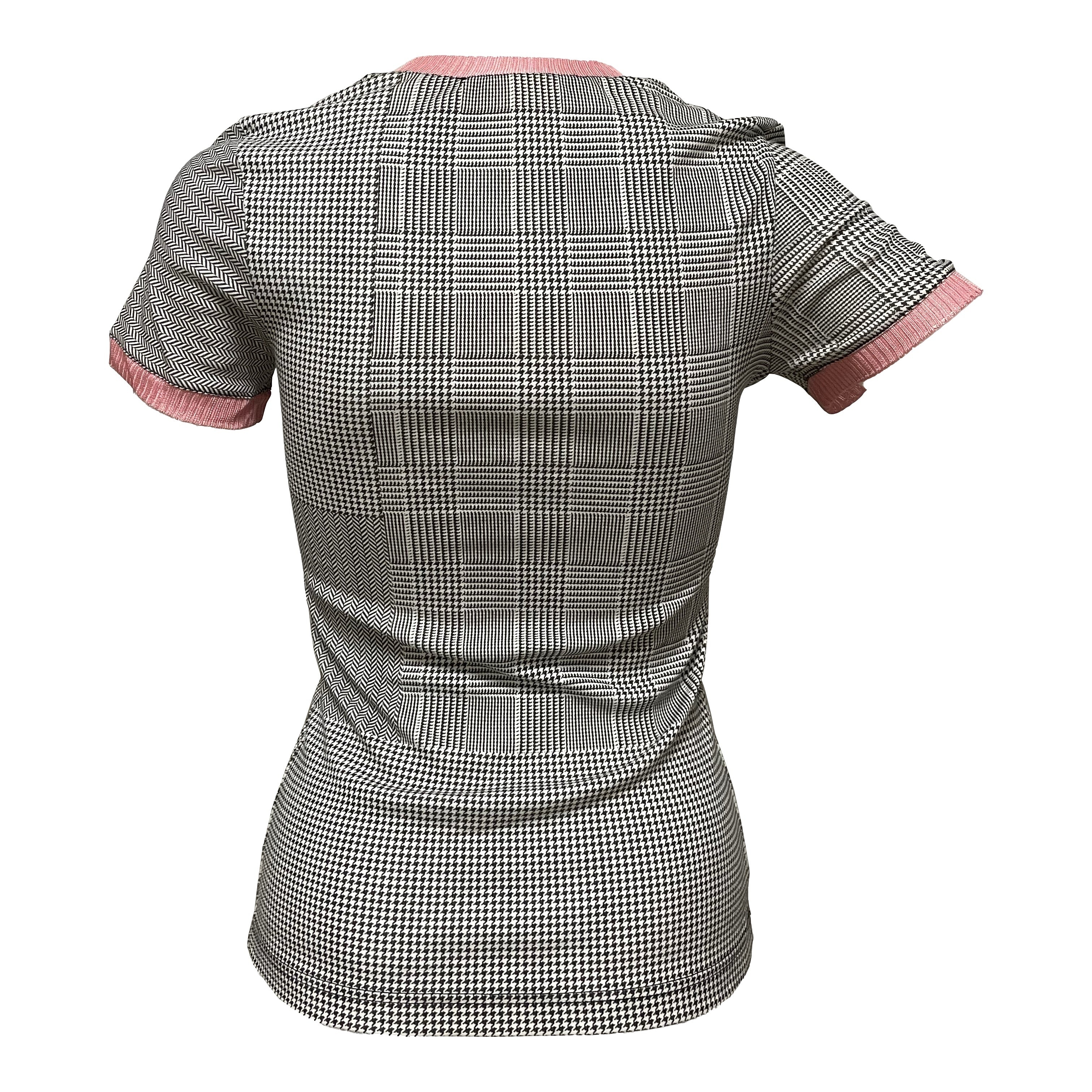 CHRISTIAN DIOR Spring Summer 2005 Houndstooth Print T-Shirt - 2