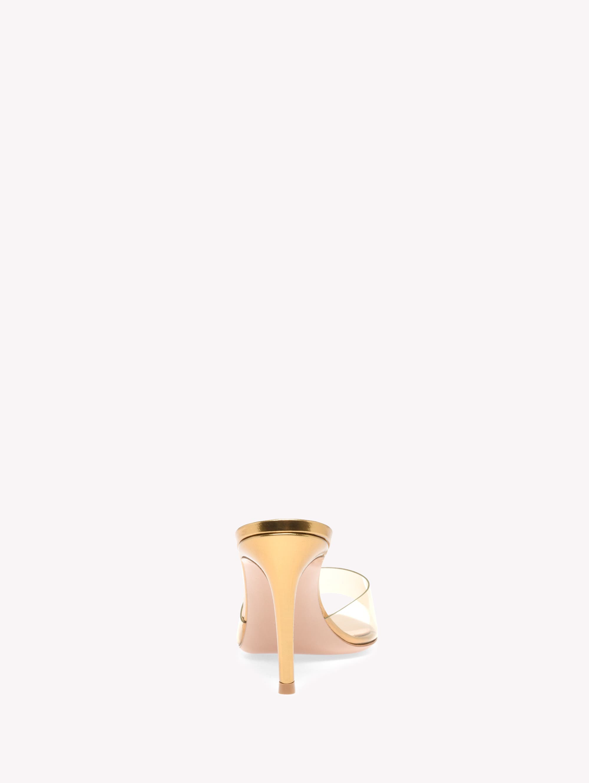 Gianvito Rossi Elle 85 Mules in Gold Tpu at Nordstrom - 4