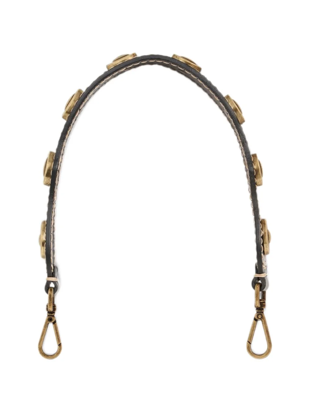 leather bag handle with studs - 1