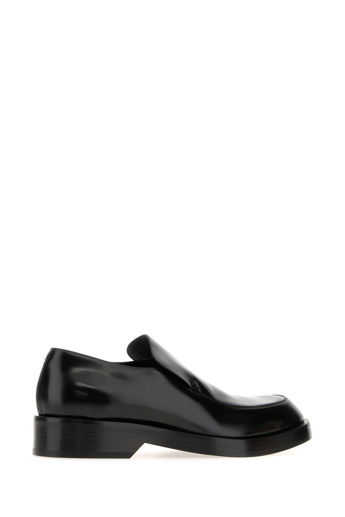 Black leather loafers - 3