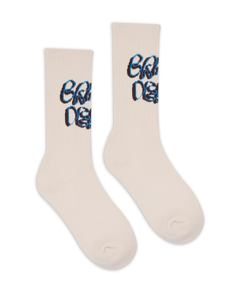 BRAIN DEAD Bd Stringy Socks - White outlook