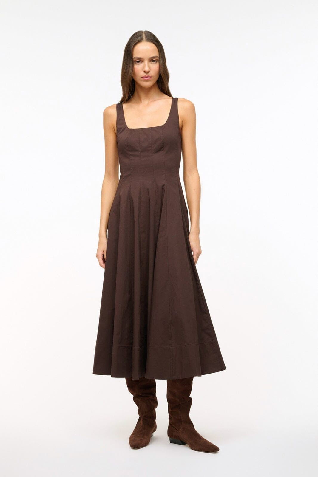 STAUD WELLS DRESS EARTH - 2